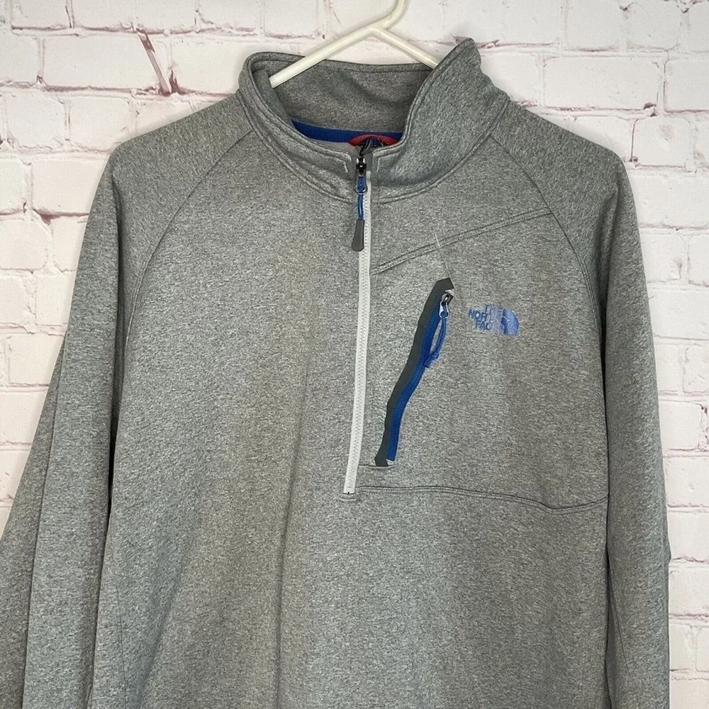 The‎ North Face Gray Long Sleeve 1/2 Zip MockNeck Sweatshirt Men M Vietnam